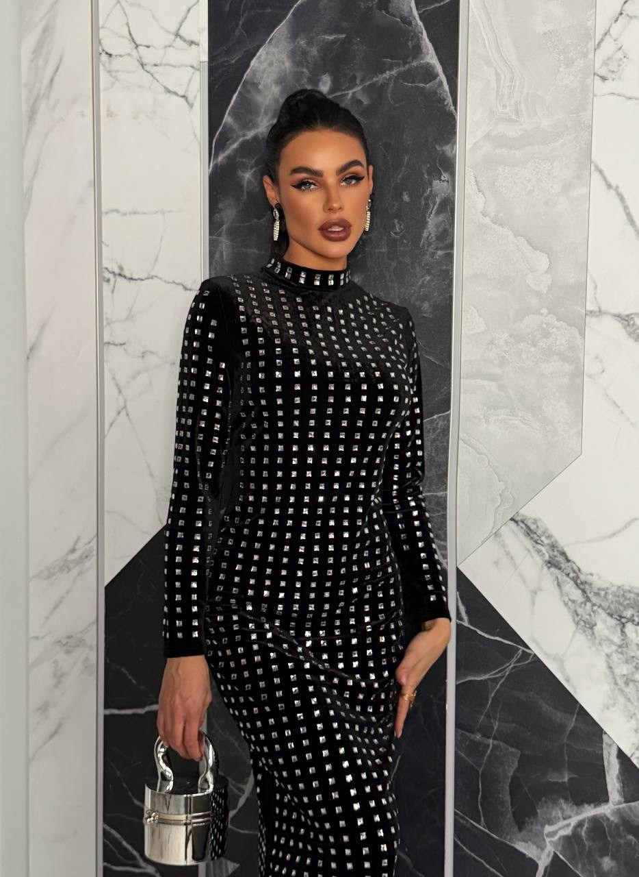 платье,платье черное,платье со стразами,элегантное платье,длинное платье