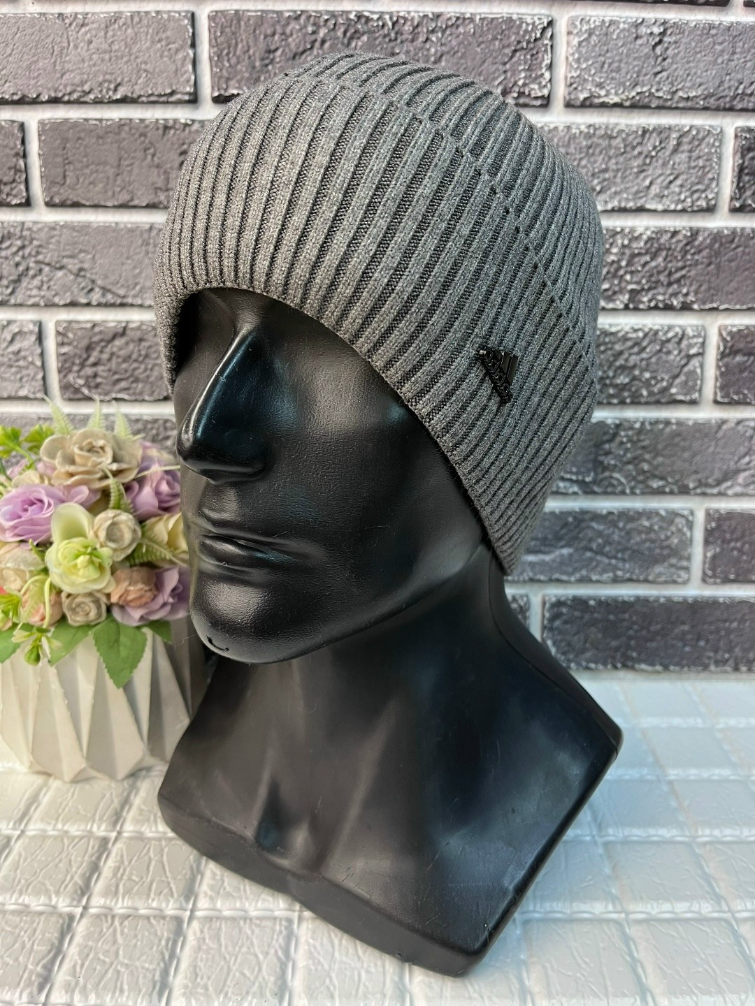 шапка мужская,шапка для мужчины,шапка армани мужская,мужская зимняя шапка,шапка мужская с отворотом