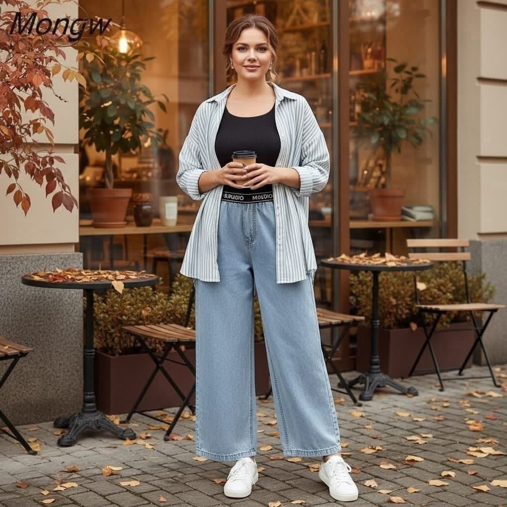 джинсы стильные,модные джинсы,джинсы на полных,широкие джинсы женские,широкие джинсы