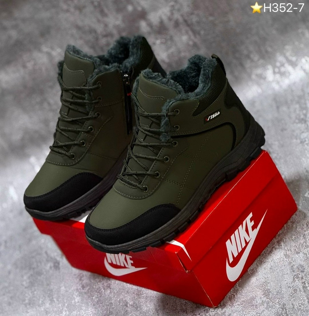 зимние кроссовки nike,мужские зимние кроссовки,мужские зимние ботинки,зимние ботинки от найк тёмно зеленые,зимние ботинки nike