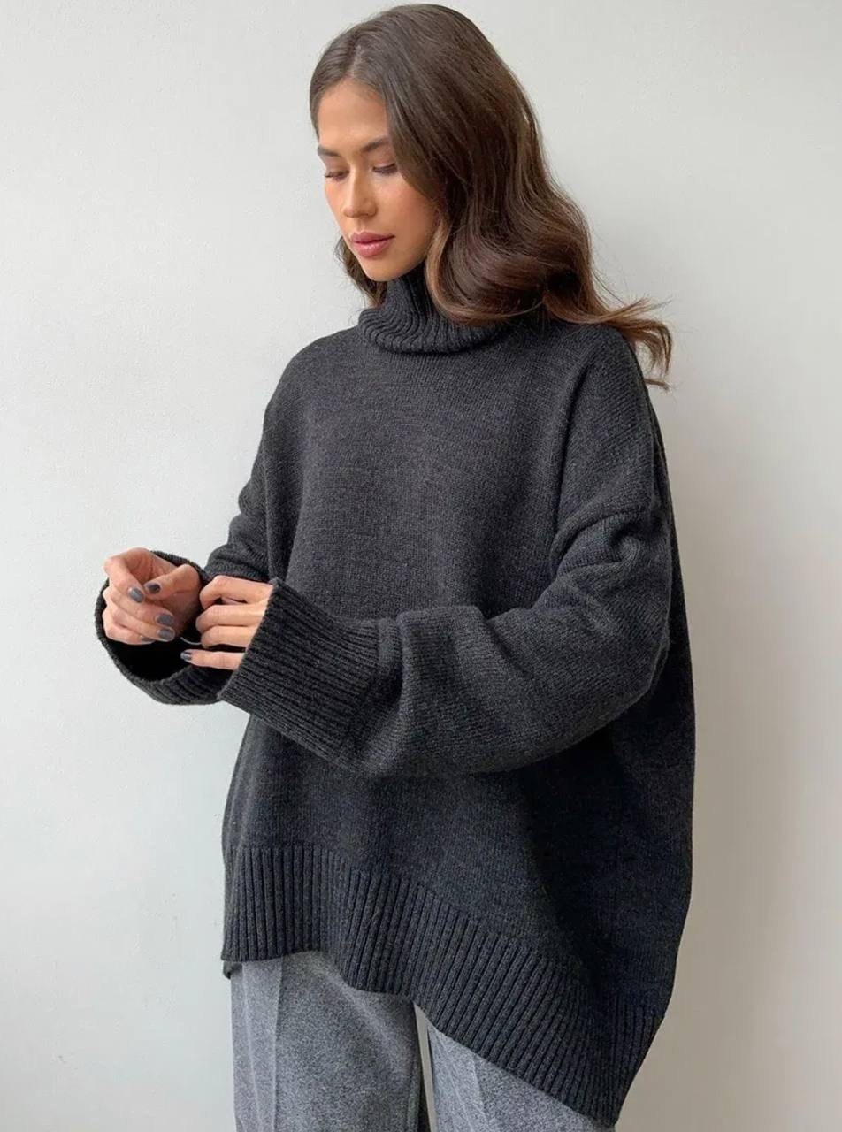 модные свитера,свитер оверсайз с горлом женский,стильный свитер,cвитер оверсайз с горлом,свитер с высоким воротом