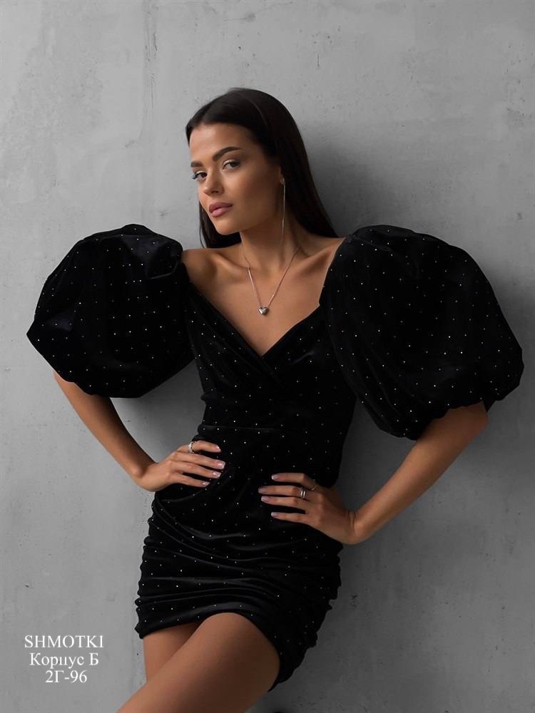 платье с объемными рукавами,вечернее платье короткое,вечернее платье мини,платье стильное,вечернее платье со стразами