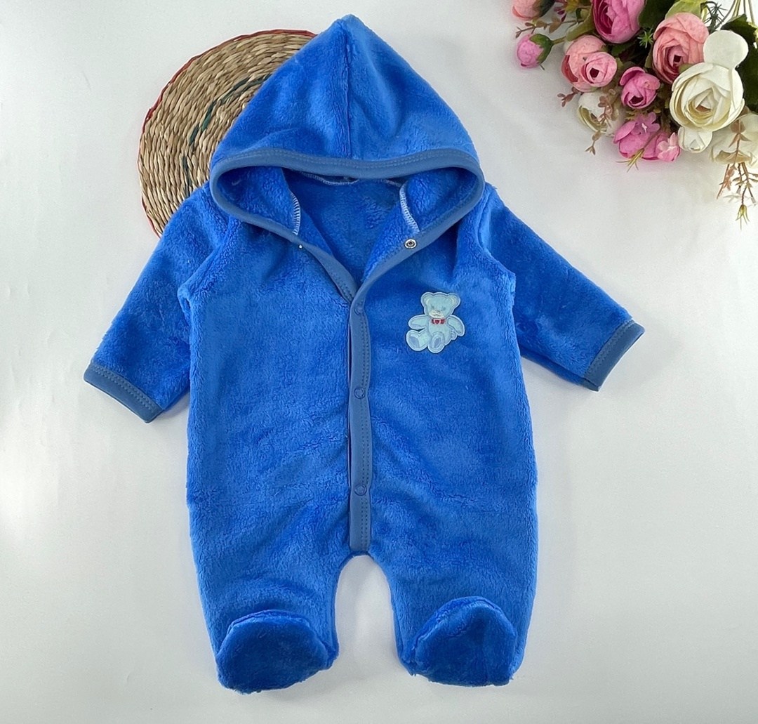 комбинезон для новорожденного,плюшевый комбинезон,комбинезон велюровый для новорожденных 62 baby go,утепленный комбинезон для новорожденного,комбинезон для новорожденных из велсофта