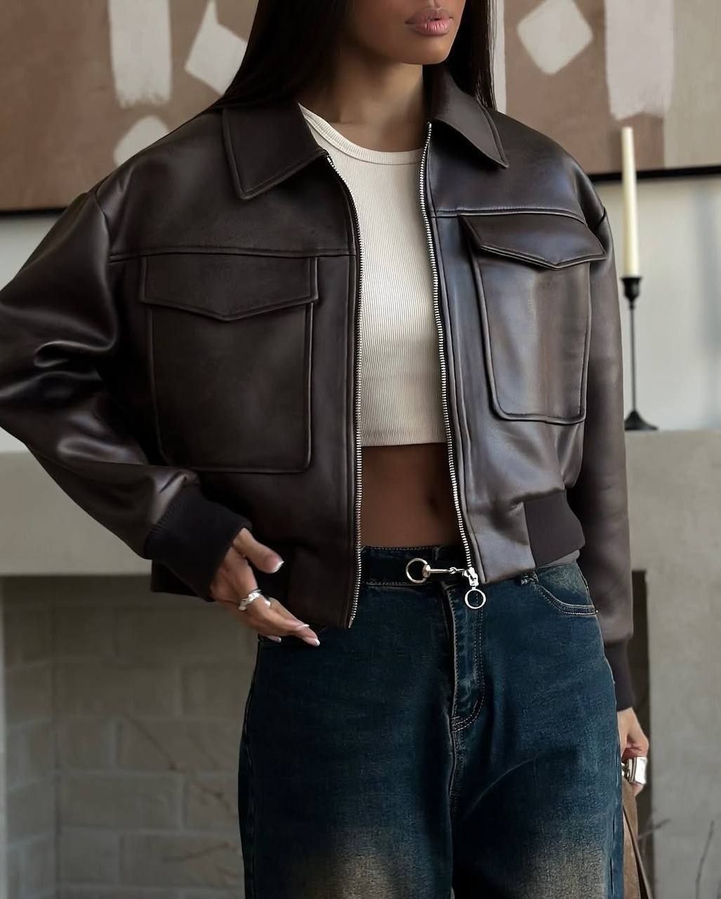 женская куртка из искусственной кожи,кожаная куртка,кожаный бомбер,куртка бомбер кожаная,повседневная куртка