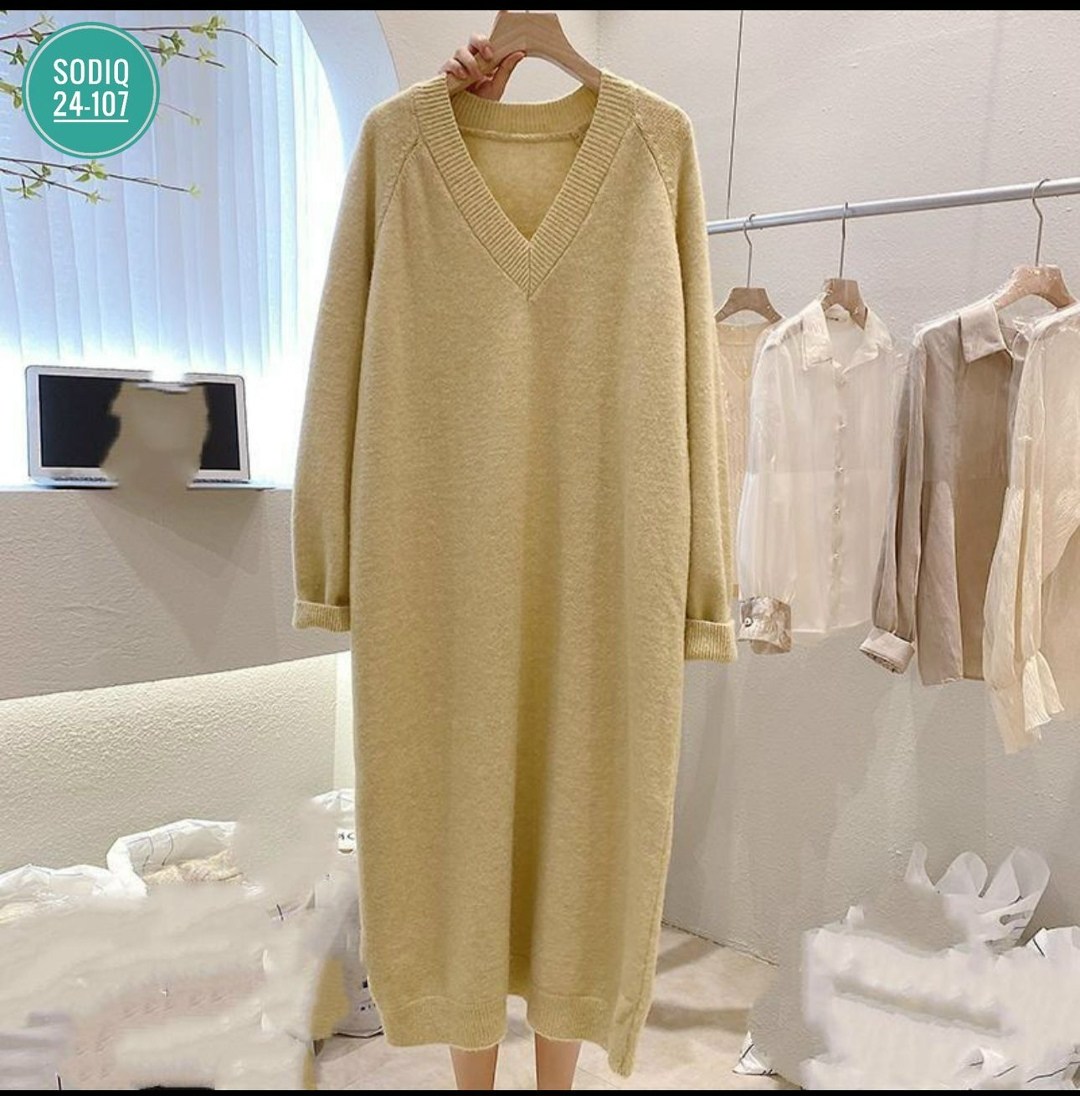 женское повседневное трикотажное длинное платье,трикотажное платье,трикотажное платье свободное,платье прямое,шерстяное платье