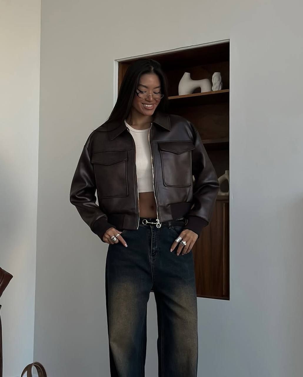 женская куртка из искусственной кожи,кожаная куртка,кожаный бомбер,куртка бомбер кожаная,повседневная куртка