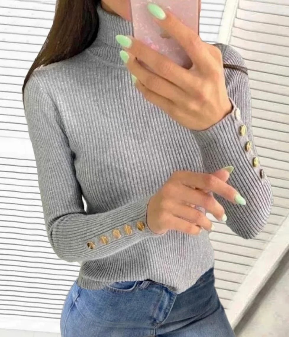 джемпер с воротником стойка,свитера женские,водолазка с пуговицами,стильная кофта,водолазка