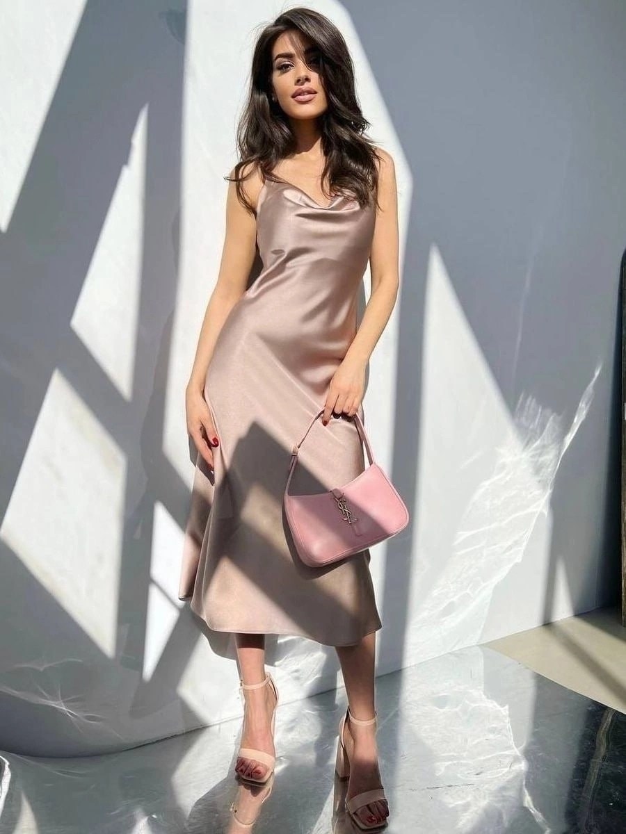 шелковое платье,атласное платье,атласное платье комбинация,платье женское атласное,платье шелковое комбинация