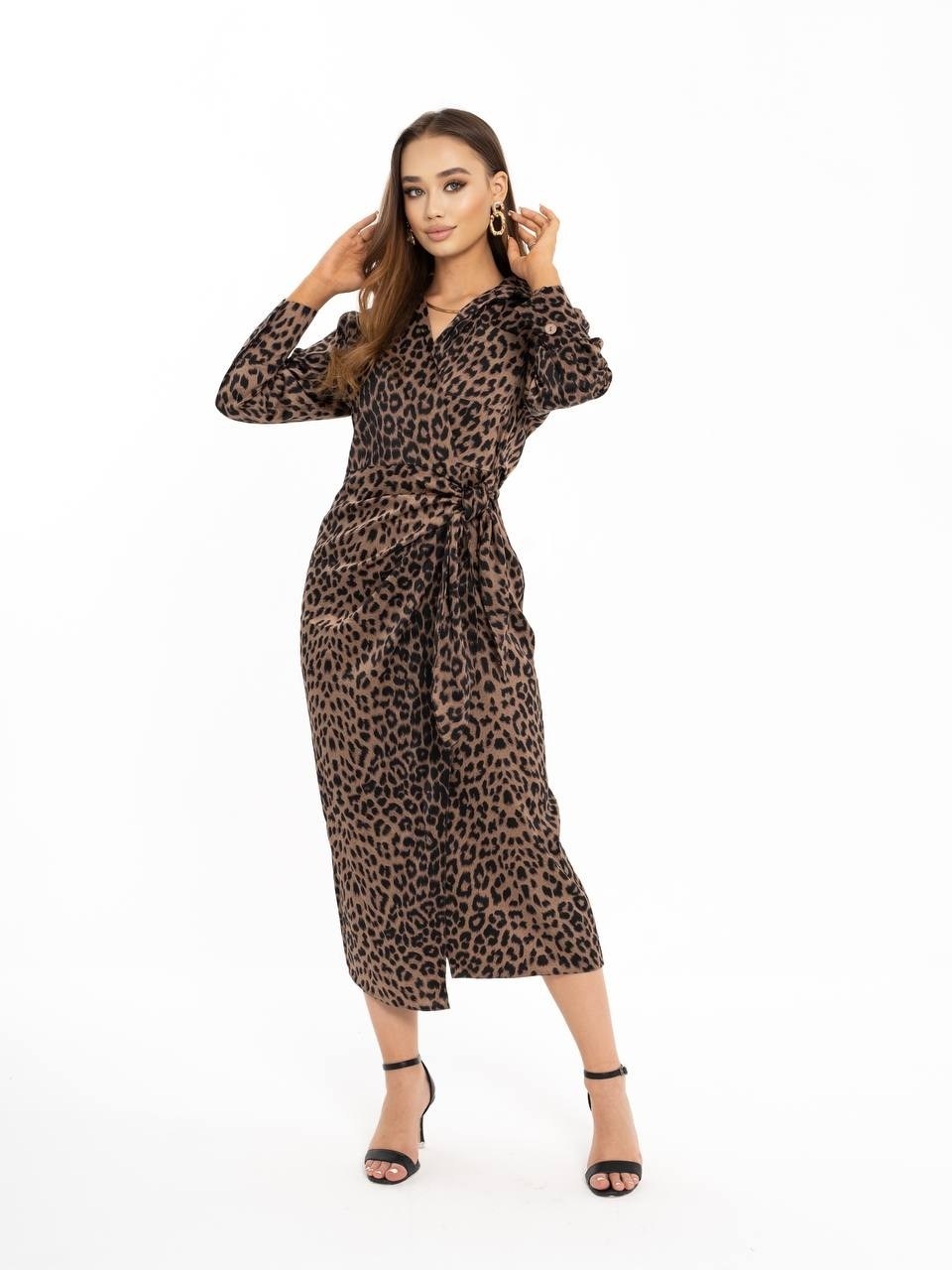 женское шелковое платье,женская платье,платье рубашка,леопардовые платья,платье