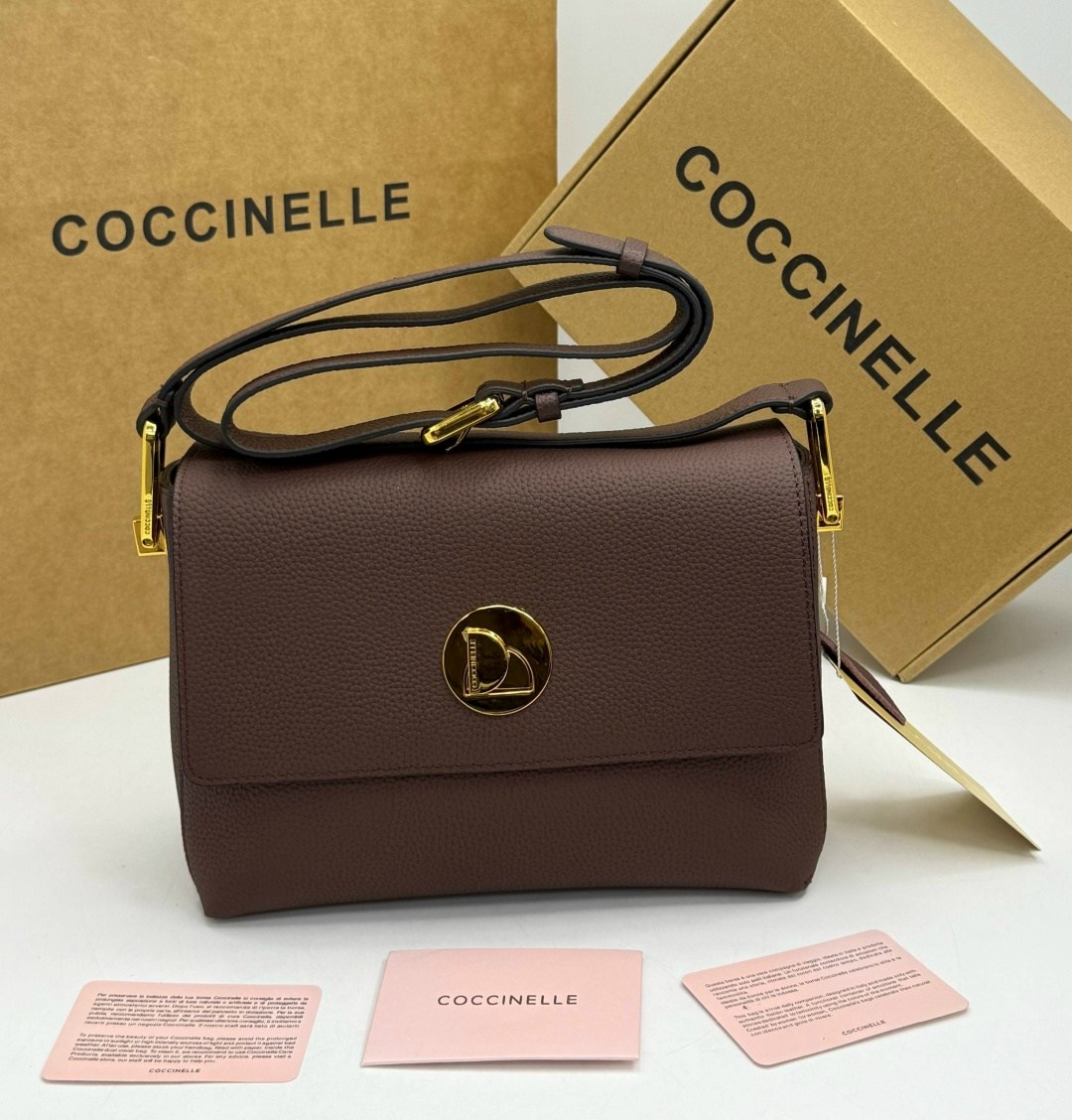 сумка coccinelle,женская сумка coccinelle,coccinelle сумка на плечо,сумки коричневый,сумка