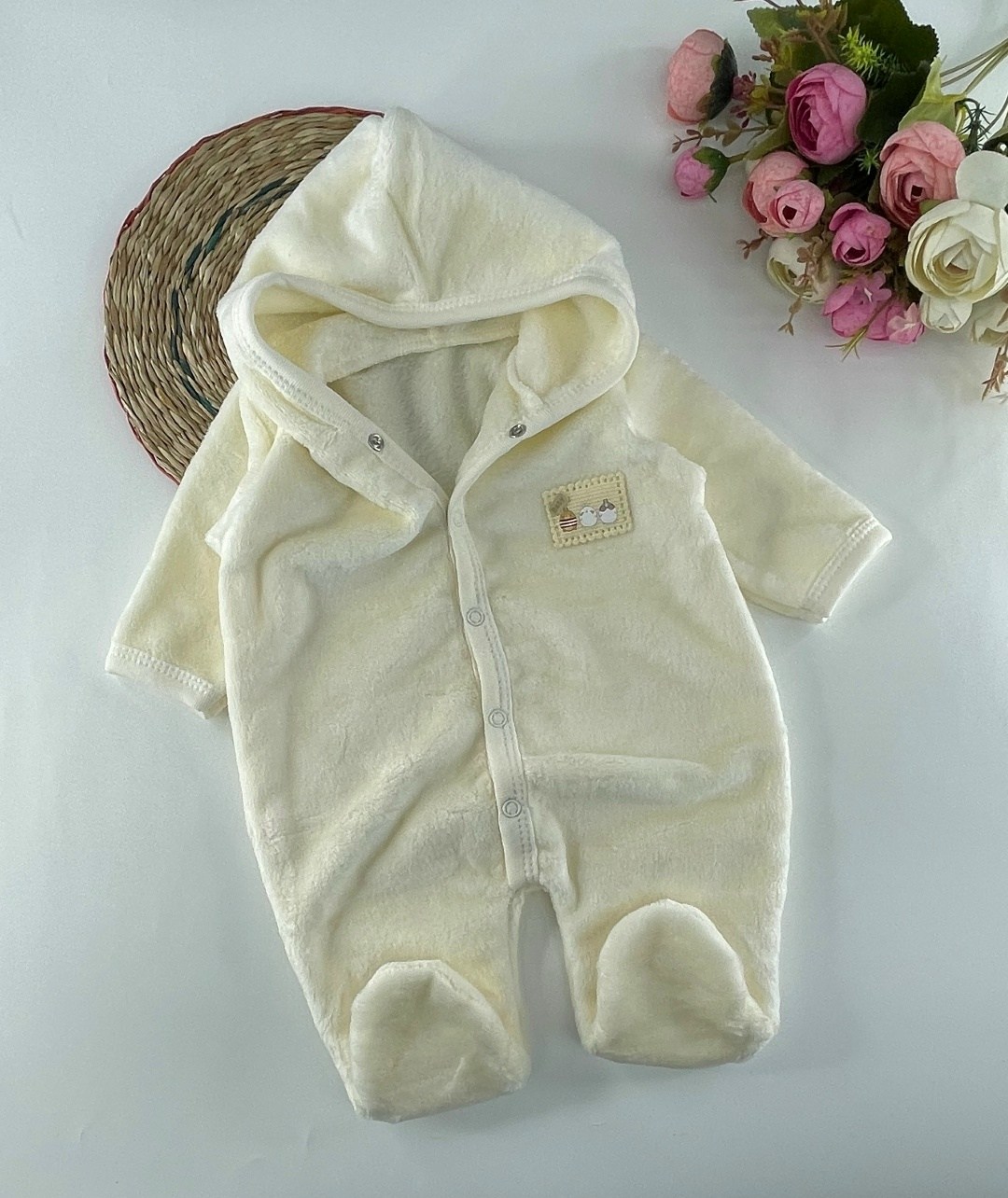 комбинезон для новорожденного,плюшевый комбинезон,комбинезон велюровый для новорожденных 62 baby go,утепленный комбинезон для новорожденного,комбинезон для новорожденных из велсофта