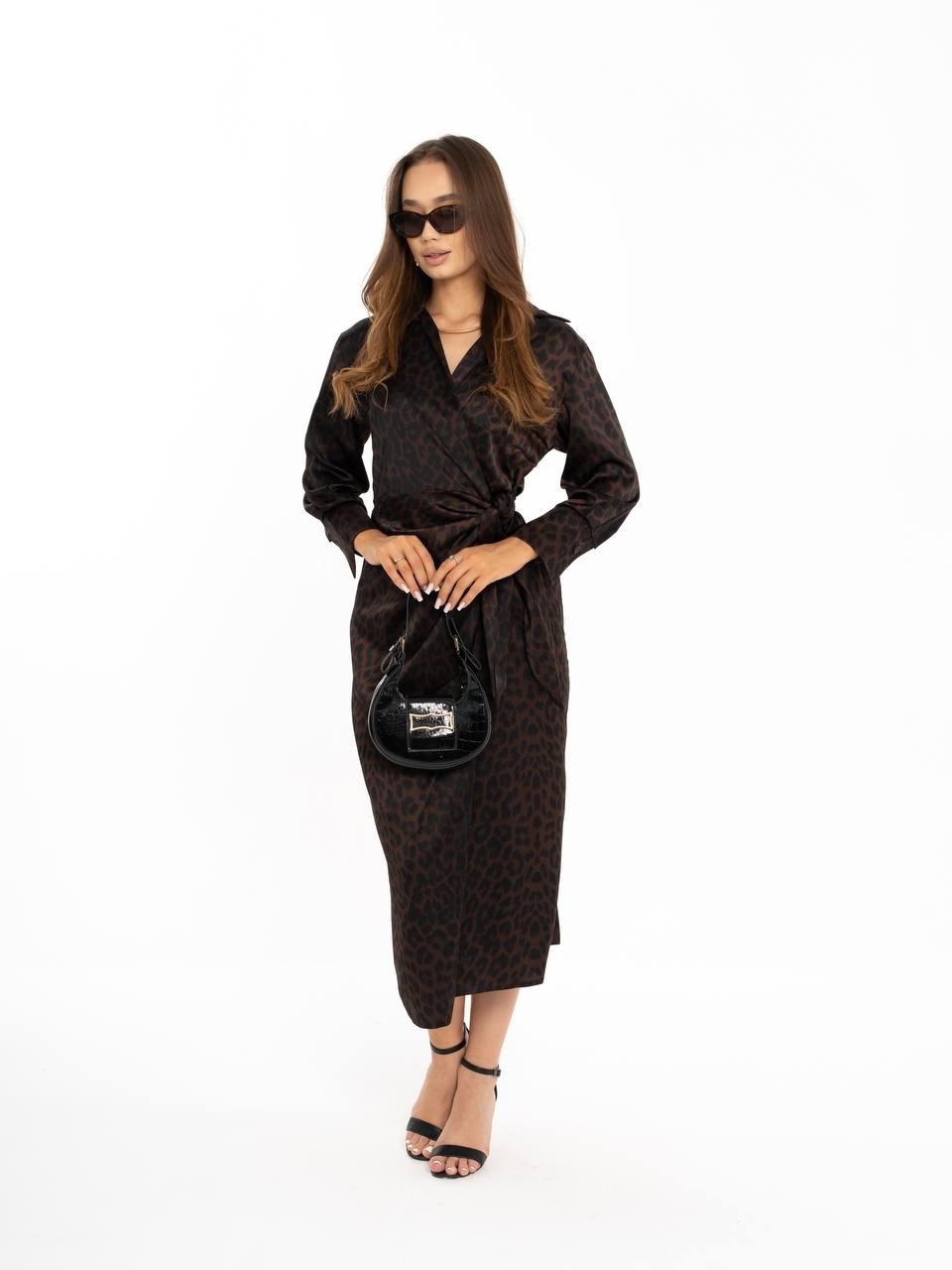 женское шелковое платье,женская платье,платье рубашка,леопардовые платья,платье