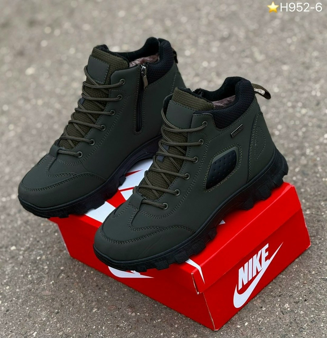 зимние кроссовки nike,мужские зимние кроссовки,мужские зимние ботинки,зимние ботинки от найк тёмно зеленые,зимние ботинки nike