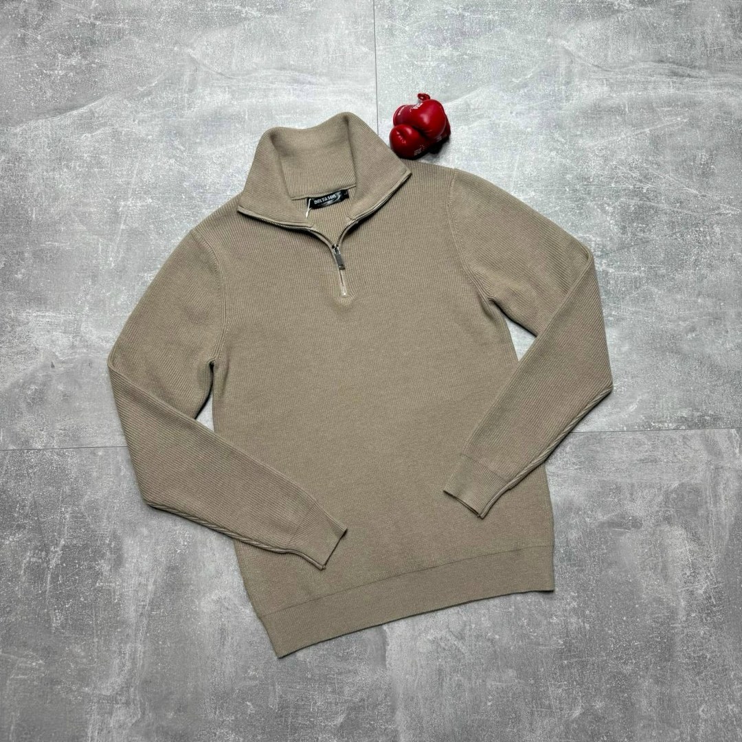 бежевый джемпер,свитер с воротником,бежевый свитер,коричневый джемпер,мужские свитера