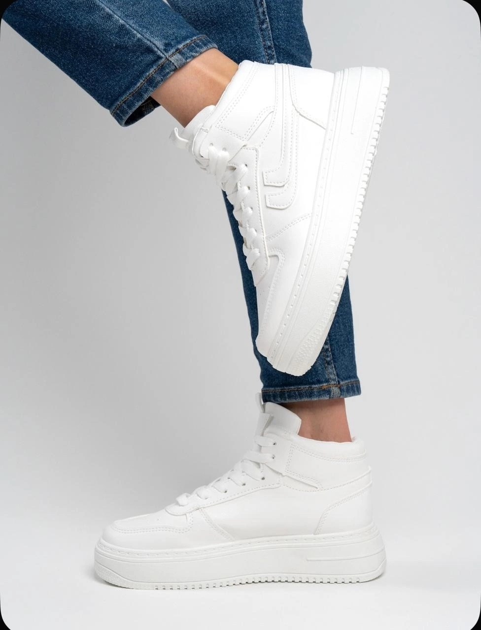 высокие белые кроссовки женские прада,,кроссовки женские,кроссовки женские белые,женские высокие кроссовки