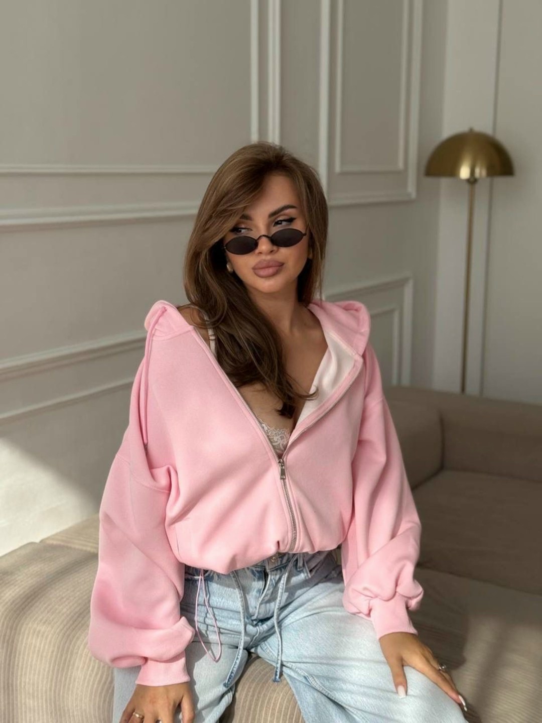 оверсайз толстовка,толстовки женская,толстовки свитшот,кофта розовая,худи укороченная