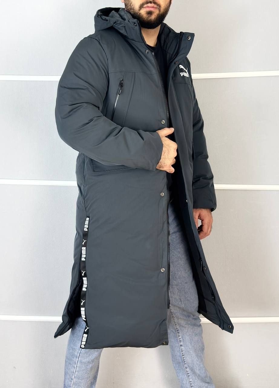 куртка длинная зимняя мужская,зимняя куртка,удлиненная куртка,пуховик мужской длинный,мужские пуховики puma