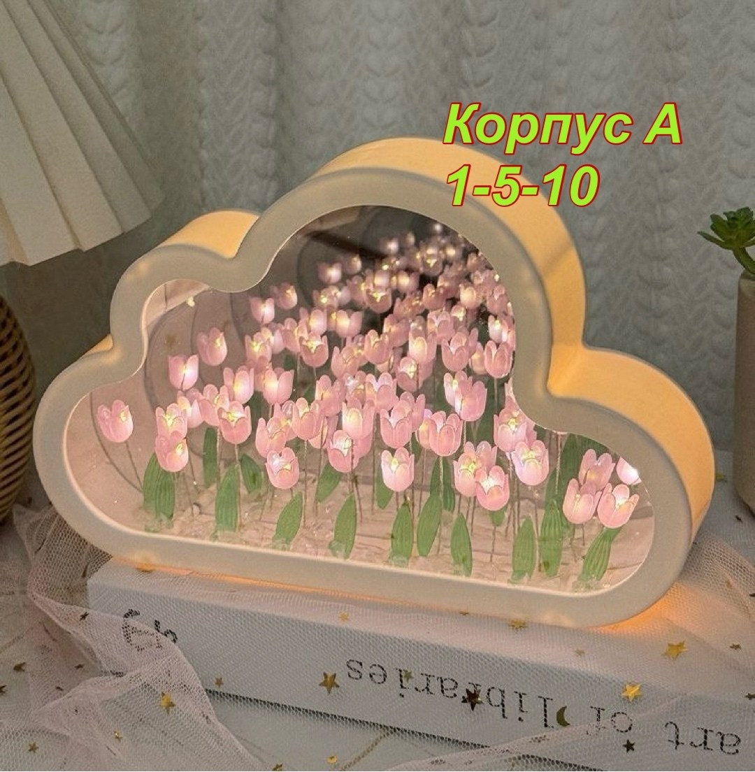 ночник тюльпаны,ночник облако с тюльпанами,светильник облако с тюльпанами,ночник облако,светильник с тюльпанами