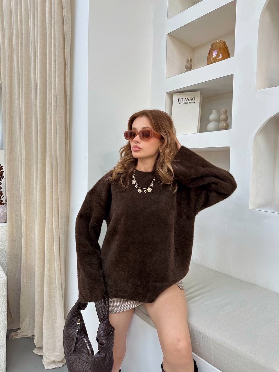 пуловер оверсайз,женский свитер оверсайз,женские свитера,кофта оверсайз вязаная