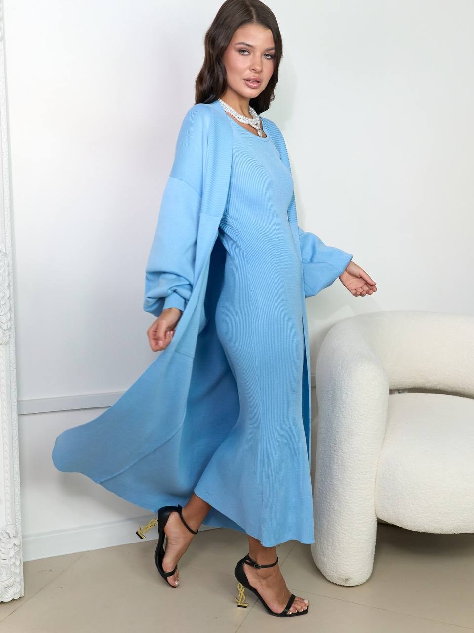 платье кардиган,платье комплект,вязаные платья,трикотажное платье,трикотажное теплое платье