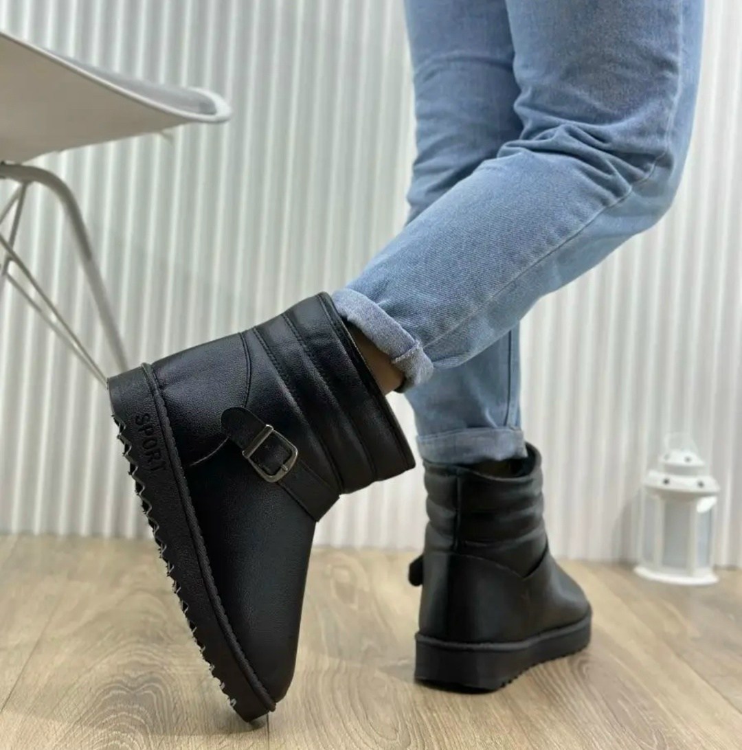 угги женские,низкие угги,угги женские кожаные,угги женские зимние,чёрные кожаные угги mascotte