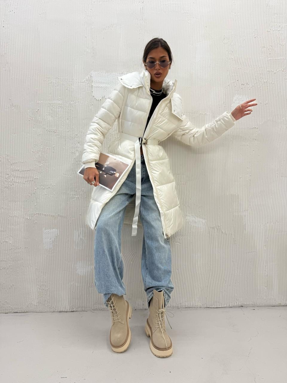 пуховик удлиненный,белый пуховик,куртка стильная,куртка женская белая,пуховик