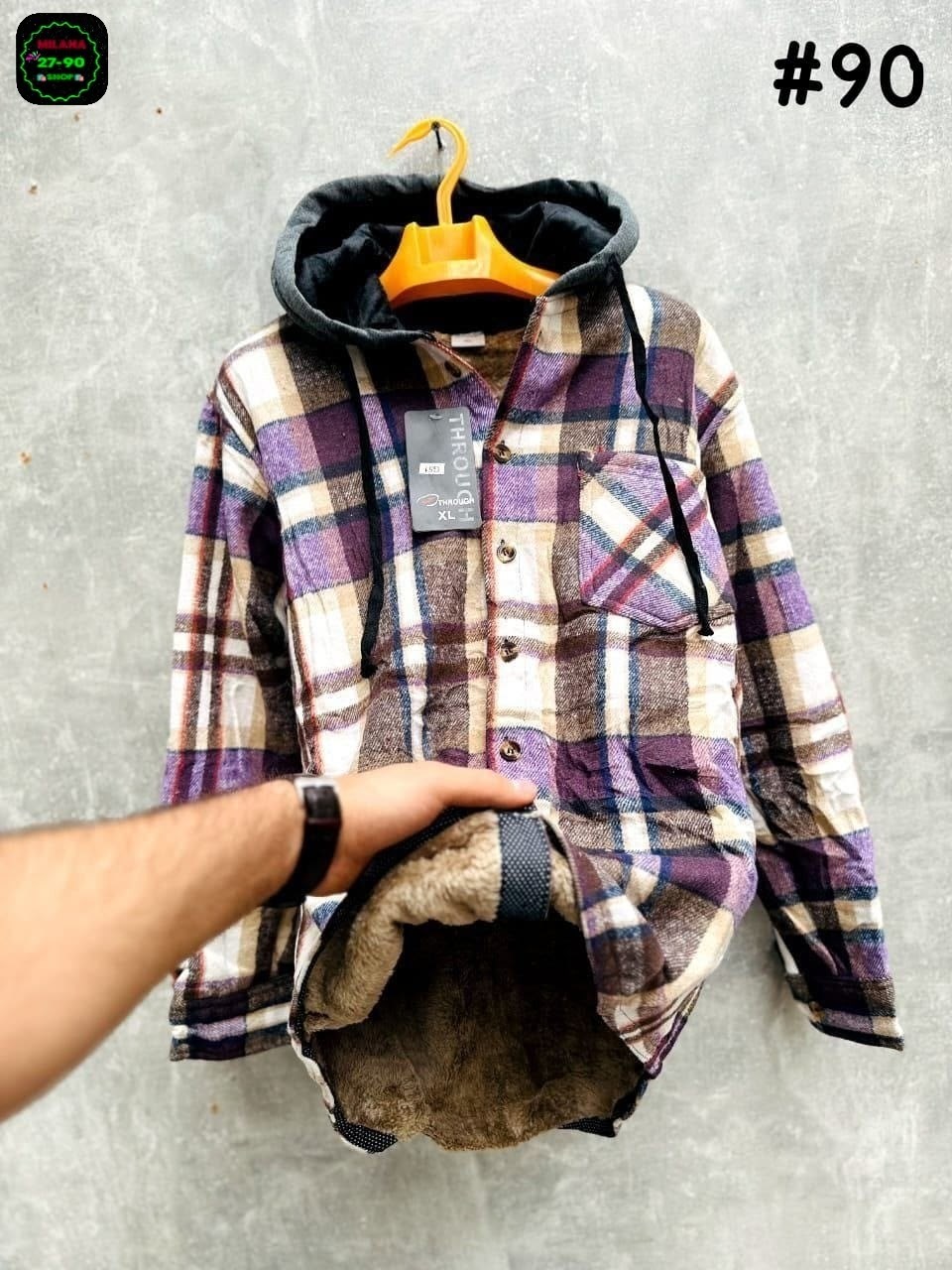 рубашка с капюшоном,рубашка в клетку с капюшоном,рубашка теплая,теплая рубашка в клетку,рубашка на меху