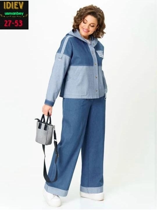 джинсовые костюмы,костюмы брючные,комплект begimoda 3047 джинс,костюм брючный комплект,брючный комплект