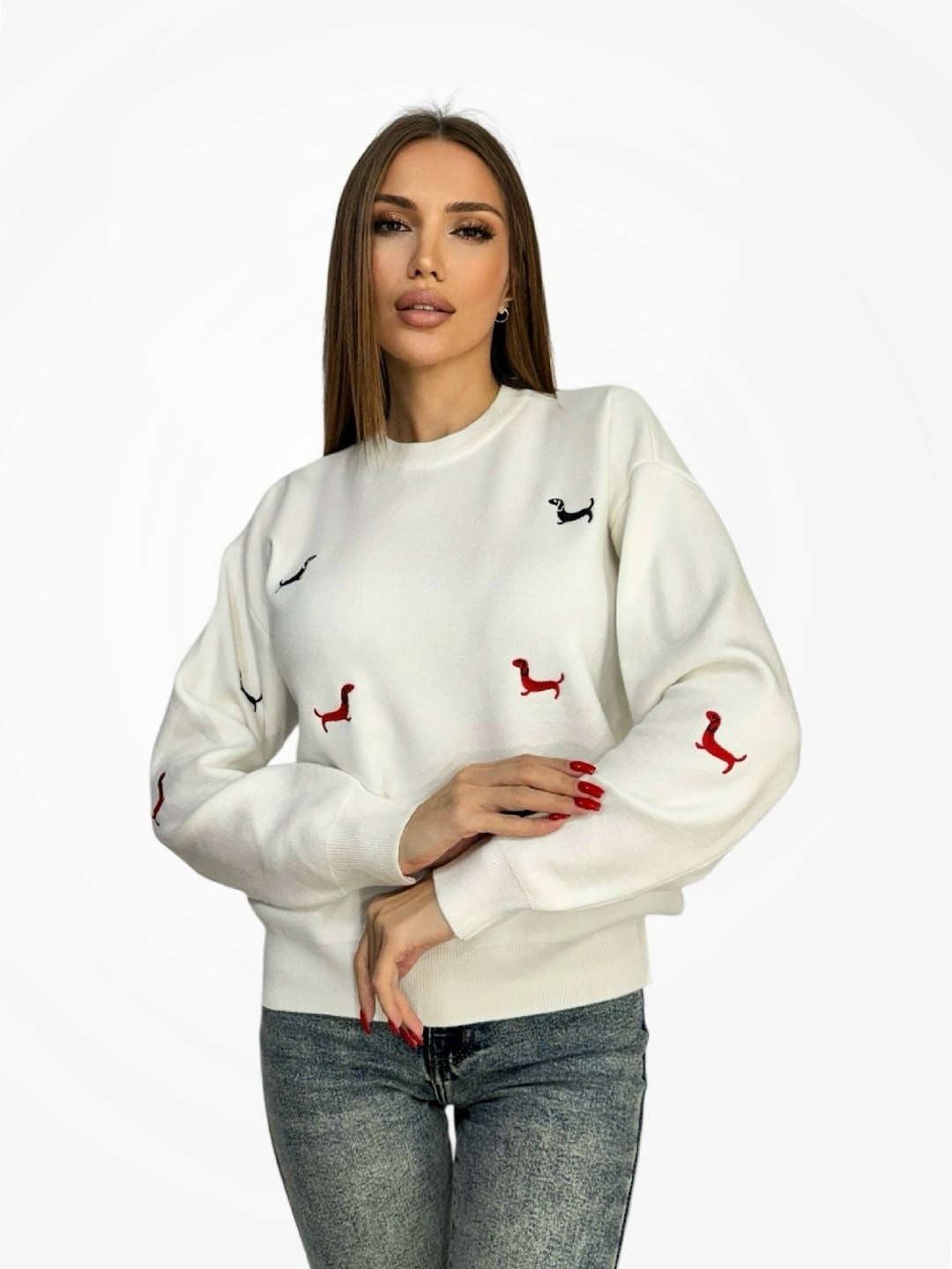 свитшот женская,повседневный джемпер,модные свитера,свитер с вышивкой,свитер