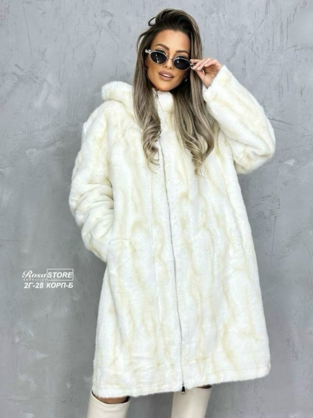 шуба из эко меха,шуба женская,шуба норковая крестовка с капюшоном,шуба с капюшоном,белая норковая шуба