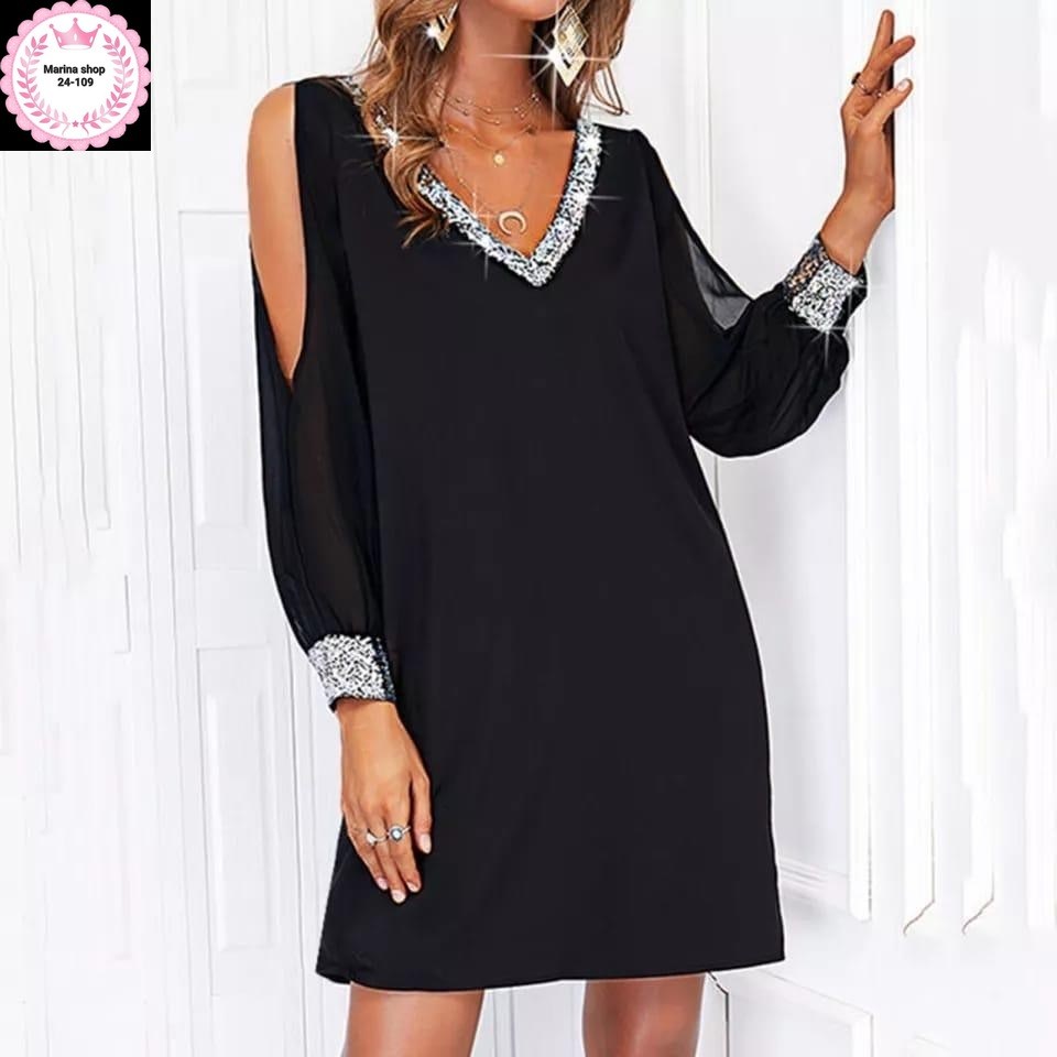 платье с открытыми плечам,платье туника,повседневные платья,женское платье с длинными рукавами,свободное женское платье