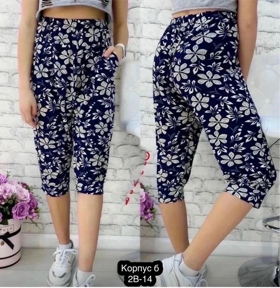 женские бриджи,бриджи капри,бриджи в цветочек,капри,шорты капри