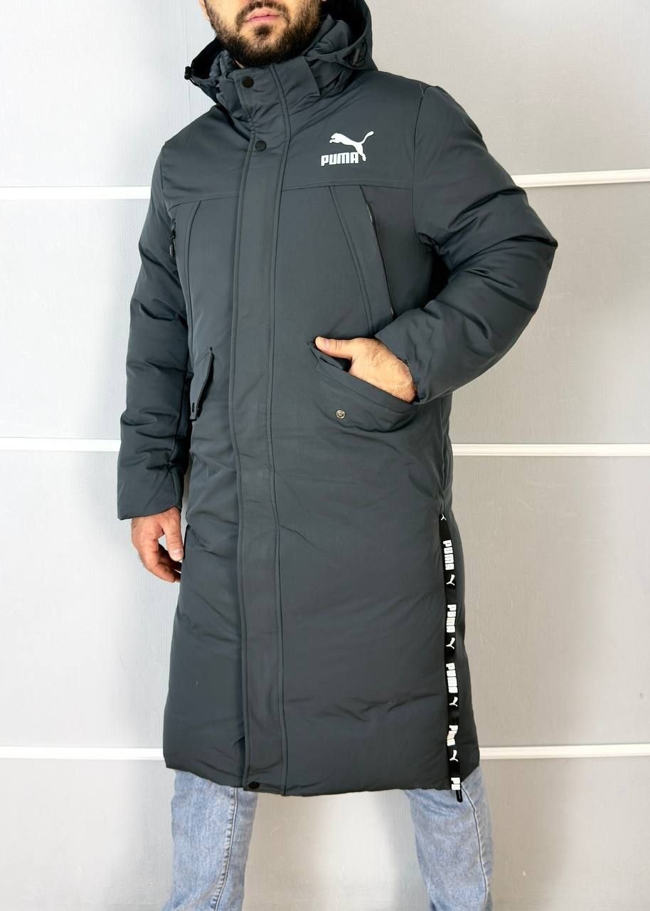 куртка длинная зимняя мужская,зимняя куртка,удлиненная куртка,пуховик мужской длинный,мужские пуховики puma