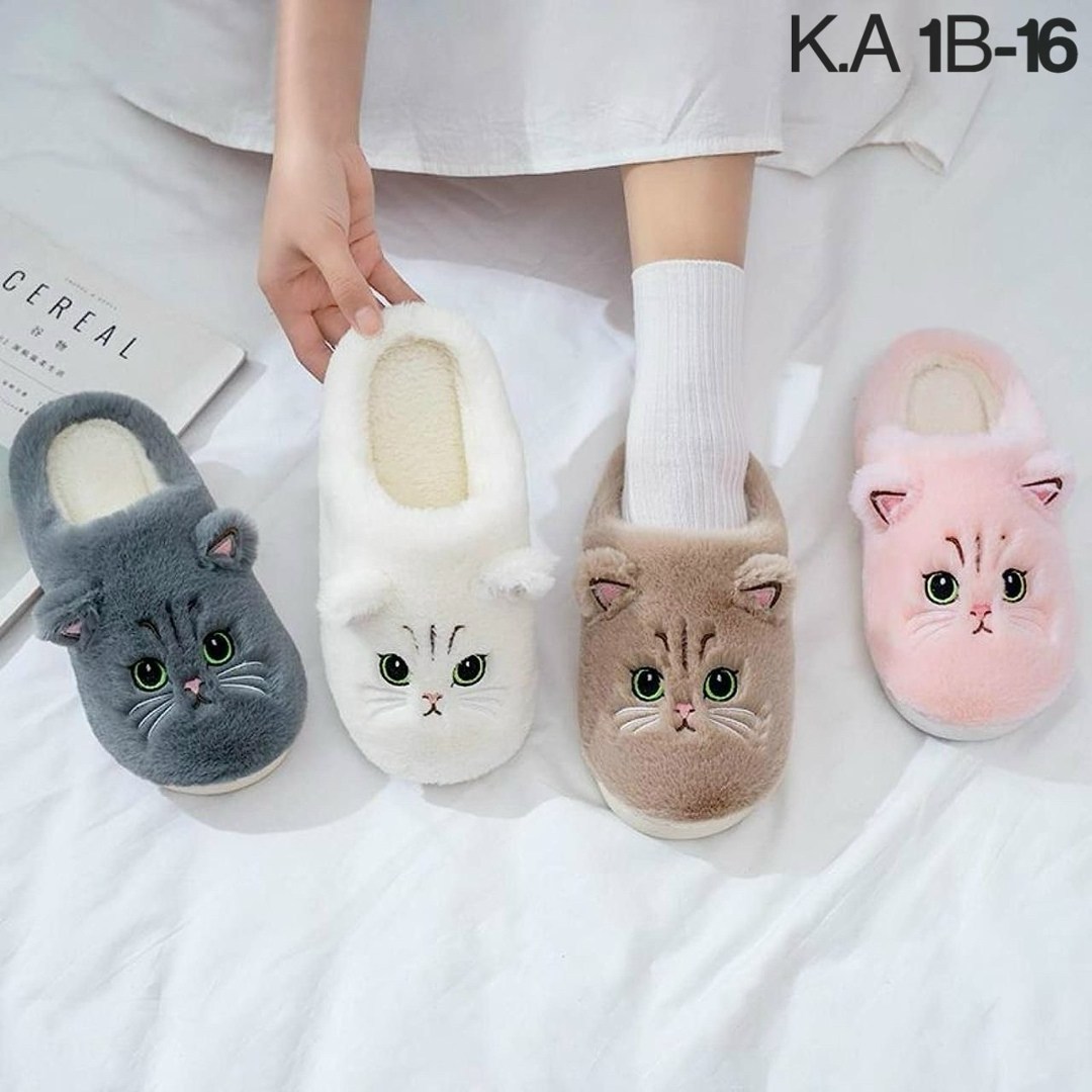 пушистые тапки кот,пушистые тапочки для дома,женские домашние тапочки,тапочки домашние,пушистые домашние тапочки