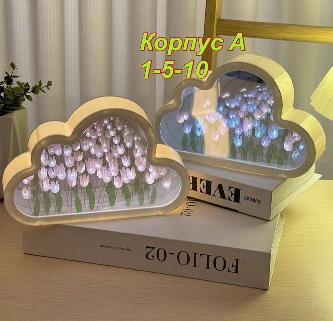 ночник тюльпаны,ночник облако с тюльпанами,светильник облако с тюльпанами,ночник облако,светильник с тюльпанами