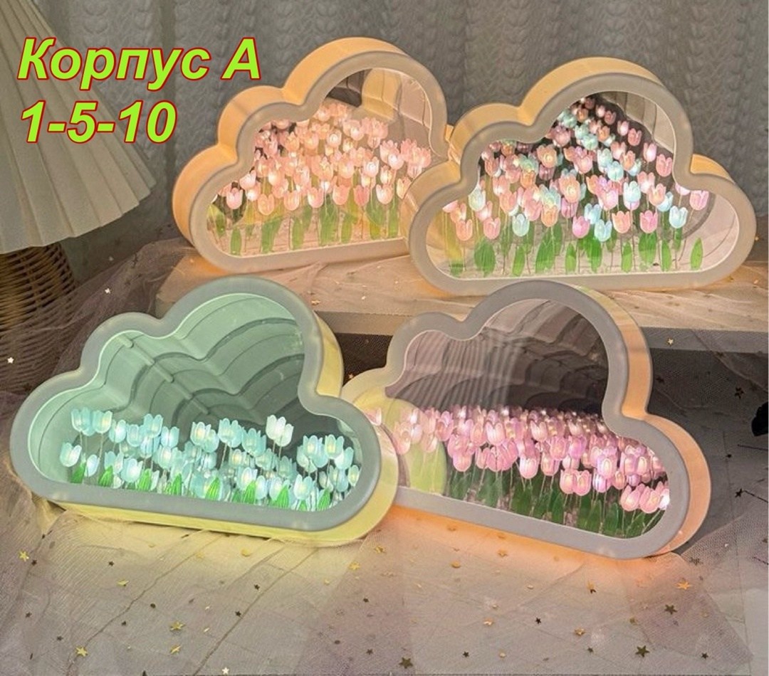 ночник тюльпаны,ночник облако с тюльпанами,светильник облако с тюльпанами,ночник облако,светильник с тюльпанами