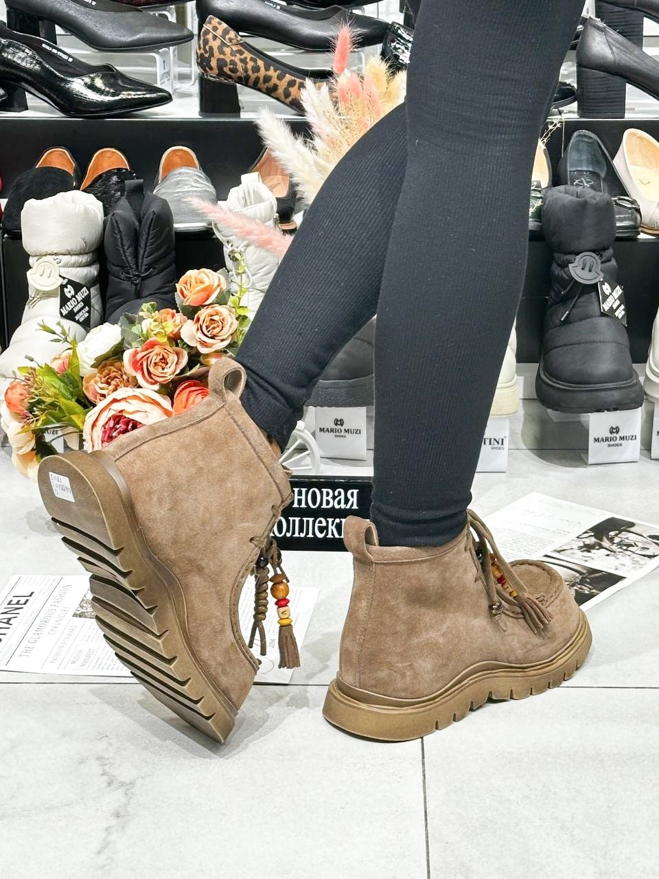 ,женские ботинки,женская ,ботинки модные,женская  зимняя