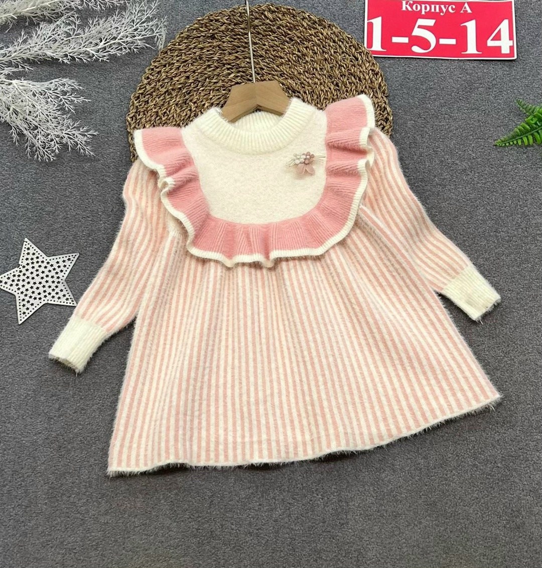 теплое платье для девочки,платье на девочку,вязаное платье детское,вязаное платье нарядное,вязаное платье для девочки