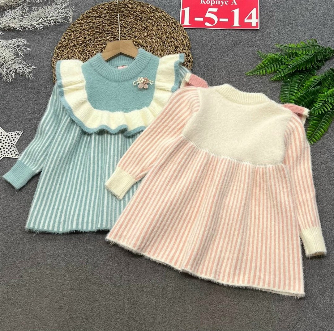 теплое платье для девочки,вязаное платье для девочки,платье на девочку,вязаное платье детское,вязаное платье нарядное