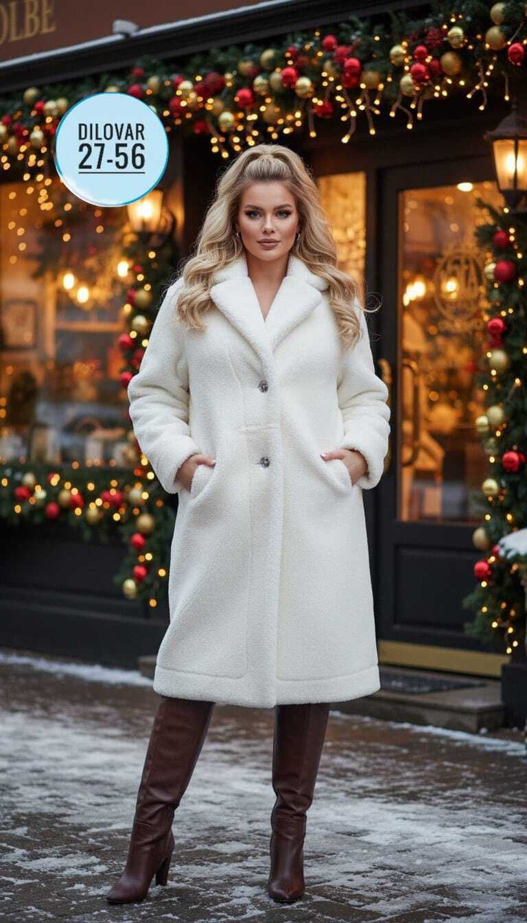 пальто модное,пальто из искусственного меха,пальто оверсайз,белое плюшевое пальто,теплое пальто