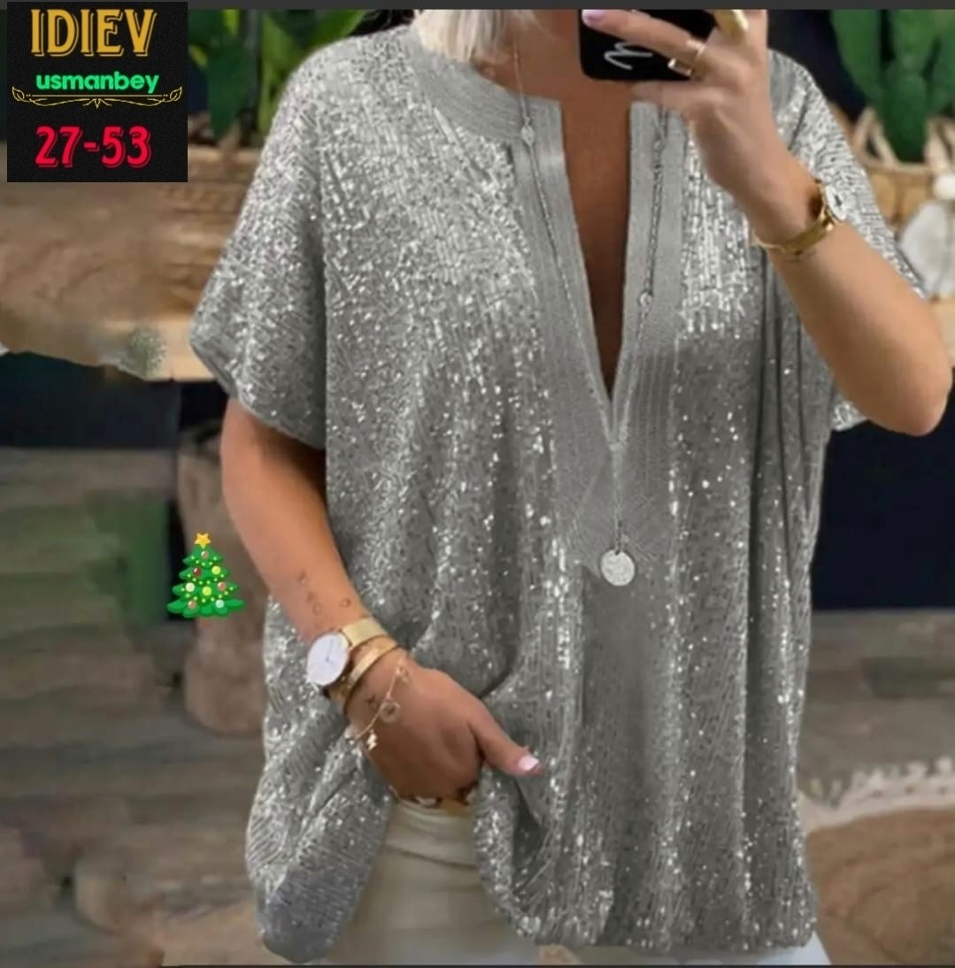 блузка с пайетками,блузка женская,женская свободная блузка с блестками,блузка с пайетками женская,модная блузка
