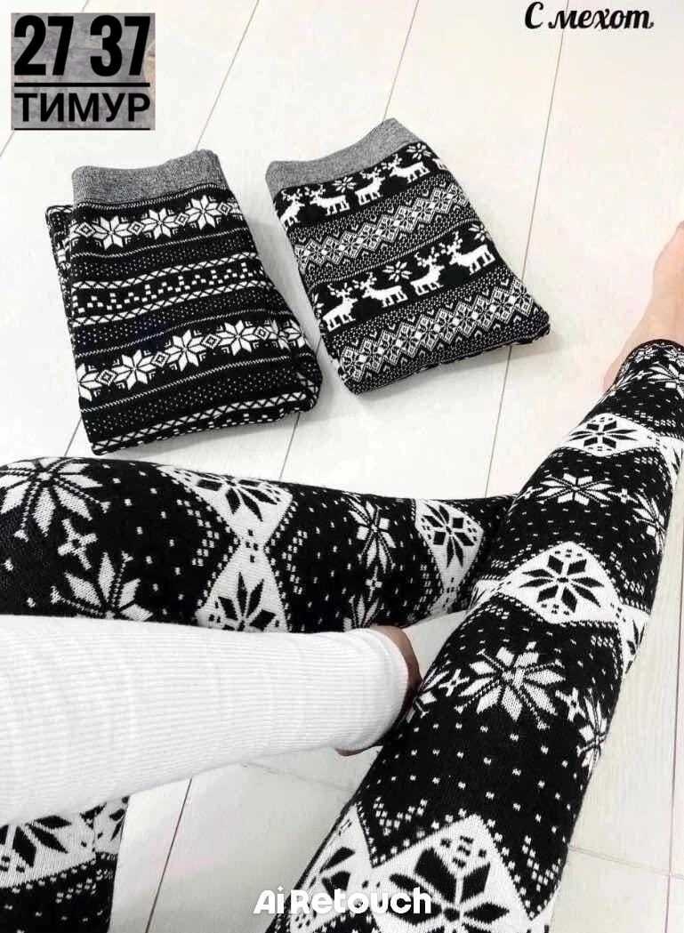 теплые лосины,леггинсы теплые с начесом,лосины теплые с начесом,теплые легинсы с оленями,лосины с оленями