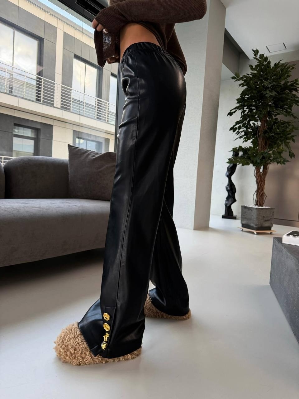 женские брюки из экокожи,брюки кожаные палаццо,брюки кожаные женские,брюки из эко кожи,брюки палаццо из экокожи