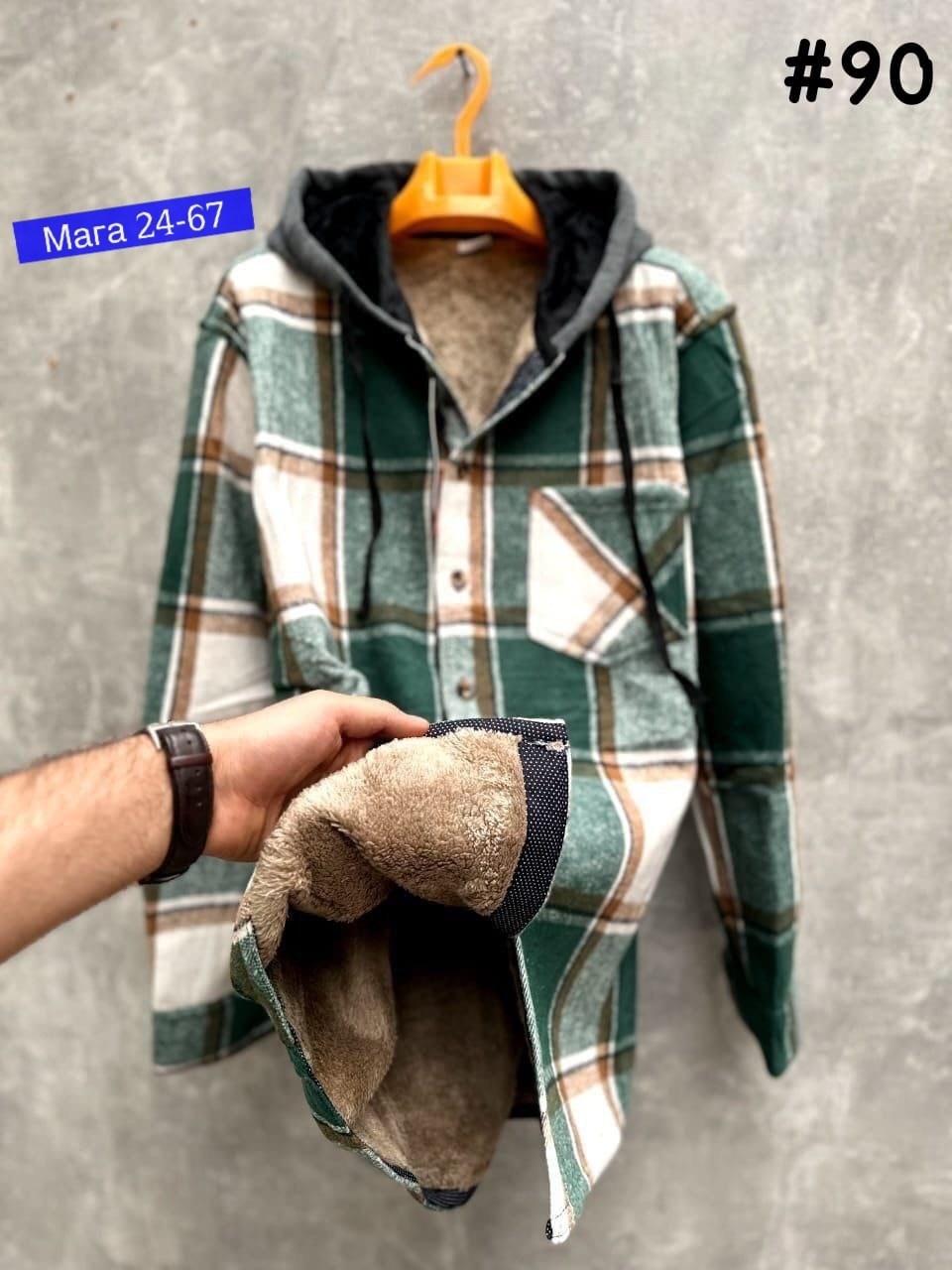 рубашка в клетку теплая с капюшоном,рубашка с капюшоном,рубашка в клетку с капюшоном,рубашка теплая,теплая рубашка с капюшоном