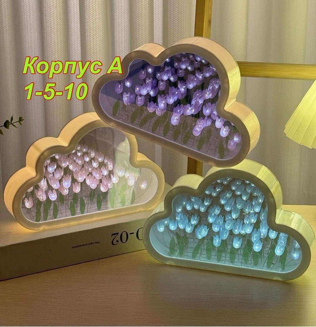 ночник тюльпаны,ночник облако с тюльпанами,светильник облако с тюльпанами,ночник облако,светильник с тюльпанами