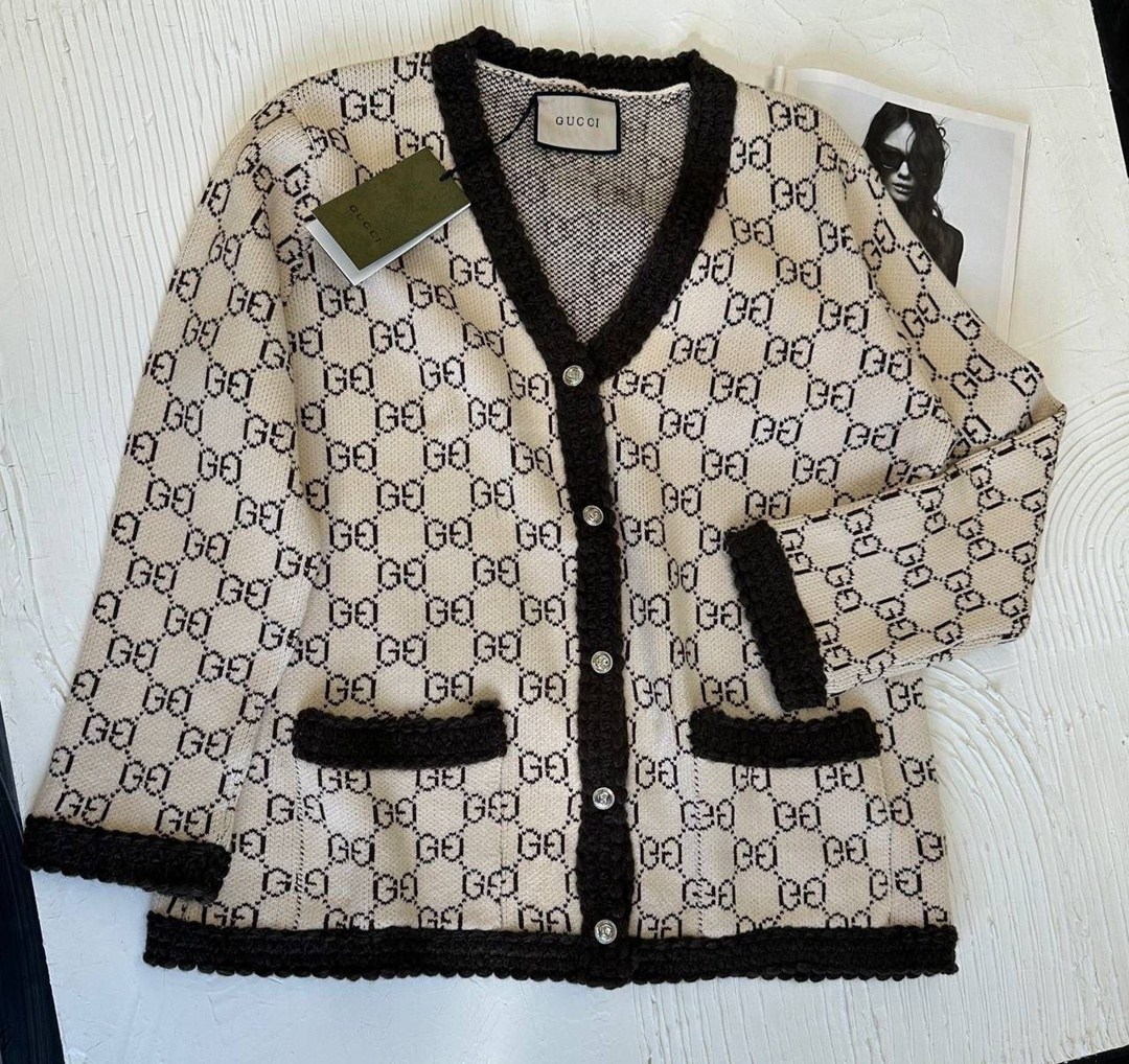 кардиган гуччи,кардиган,кардиган gucci,кардиган с узорами,двусторонний кардиган