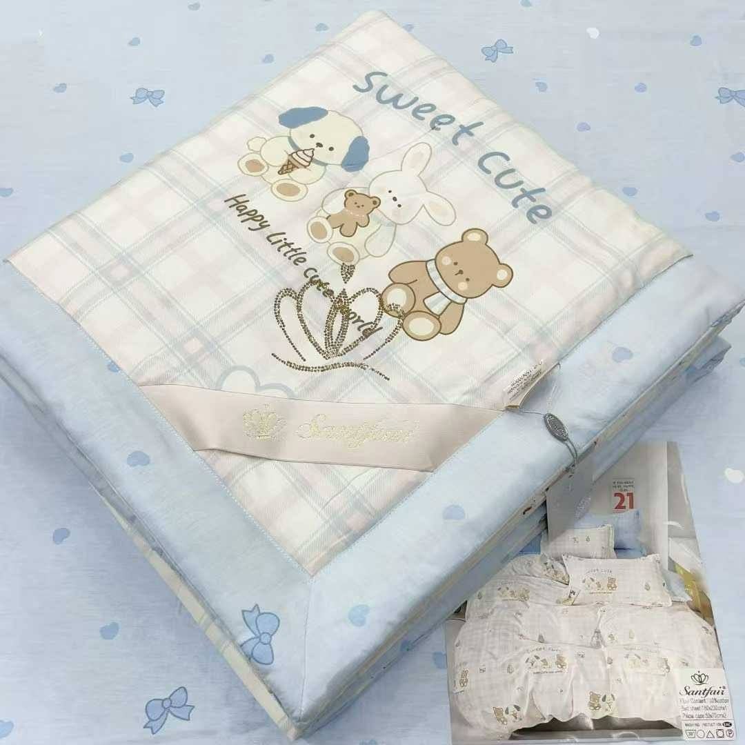 комплект детского постельного белья с одеялом,комплект постельного белья с одеялом santfair,комплект постельного белья с готовыми одеялами,детский комплект постельного белья,детское постельное белье с