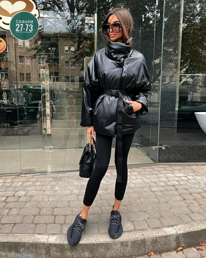 пуховик из экокожи зара,куртка оверсайз из экокожи,куртка из экокожи,куртка женская из экокожи,куртка экокожа женская с капюшоном