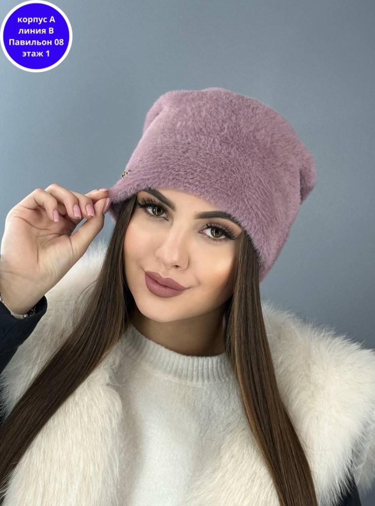 женская теплая пушистая зимняя шапка,модная шапка,шапка женская,бордовая шапка,меховая шапка женская