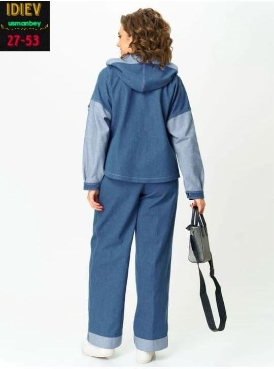 джинсовые костюмы,костюмы брючные,комплект begimoda 3047 джинс,костюм брючный комплект,брючный комплект